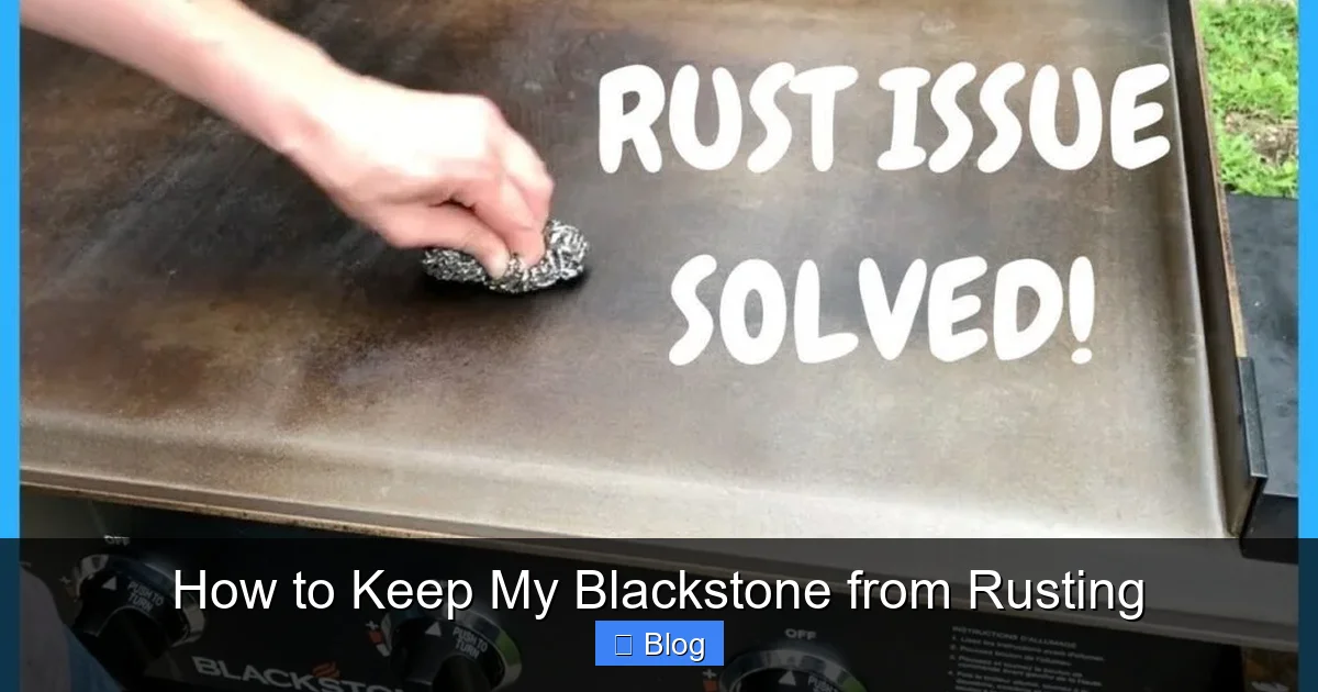 How to Keep My Blackstone from Rusting