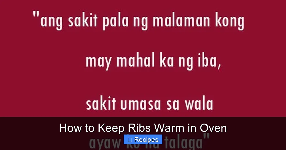 How to Keep Ribs Warm in Oven