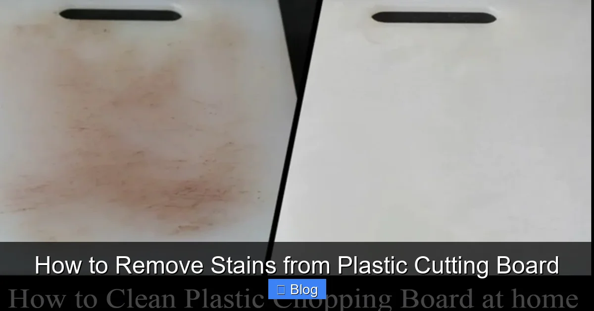 How to Remove Stains from Plastic Cutting Board