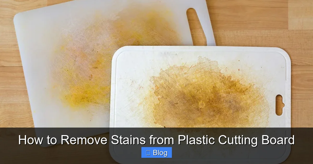 How to Remove Stains from Plastic Cutting Board