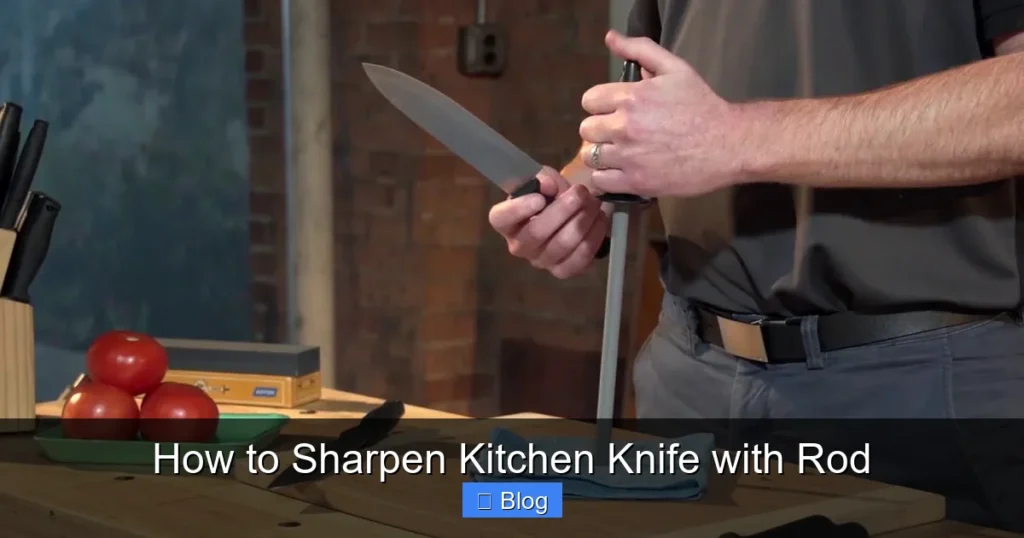 How to Sharpen Kitchen Knife with Rod