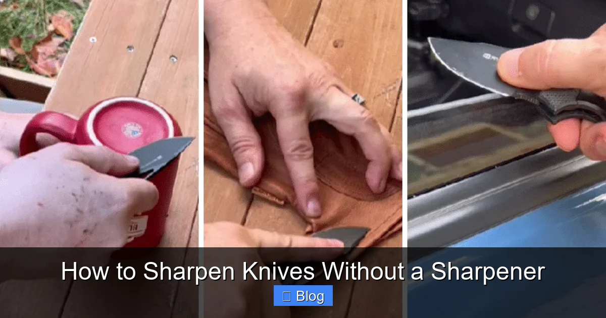 How to Sharpen Knives Without a Sharpener
