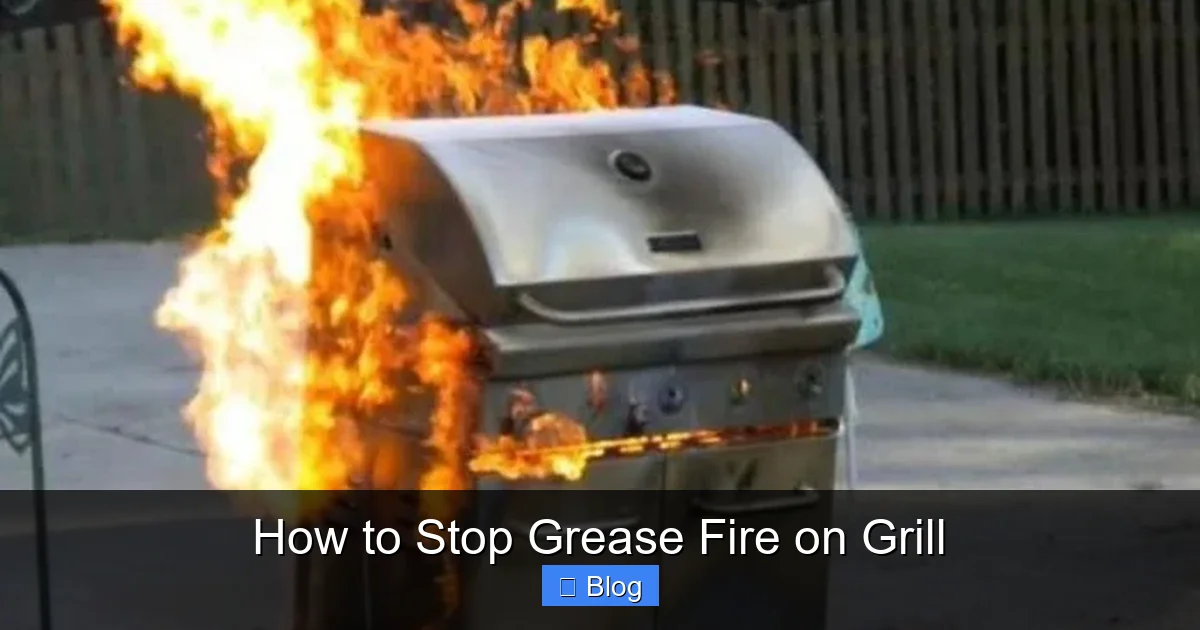 How to Stop Grease Fire on Grill