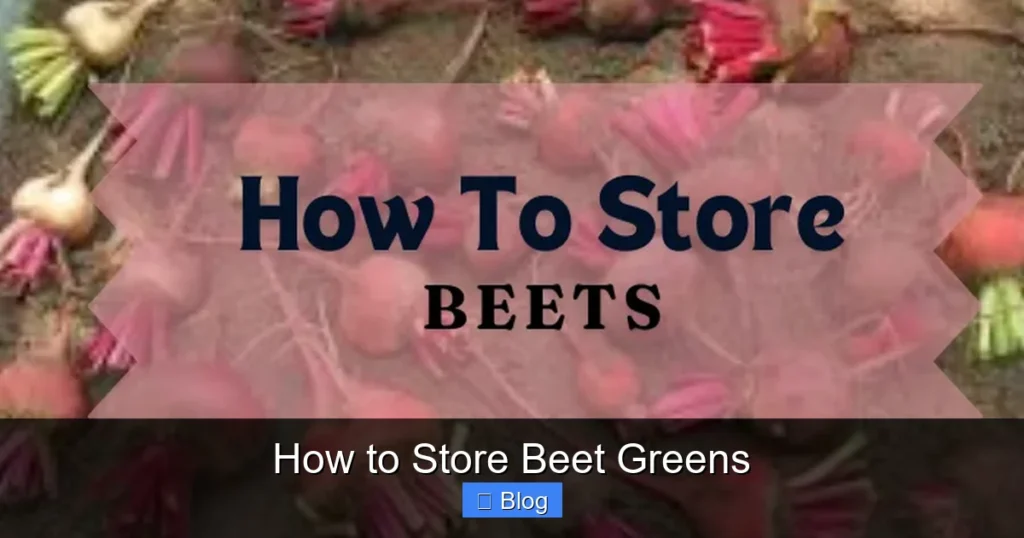 How to Store Beet Greens
