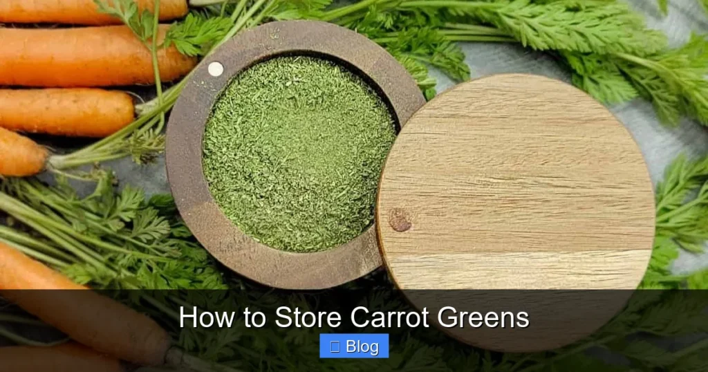 How to Store Carrot Greens