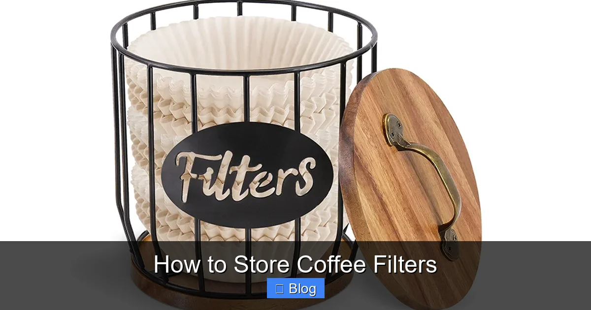 How to Store Coffee Filters