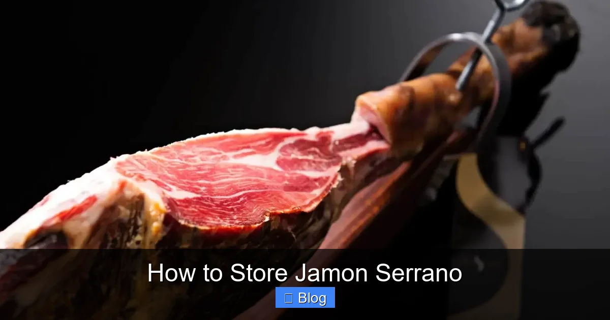 How to Store Jamon Serrano