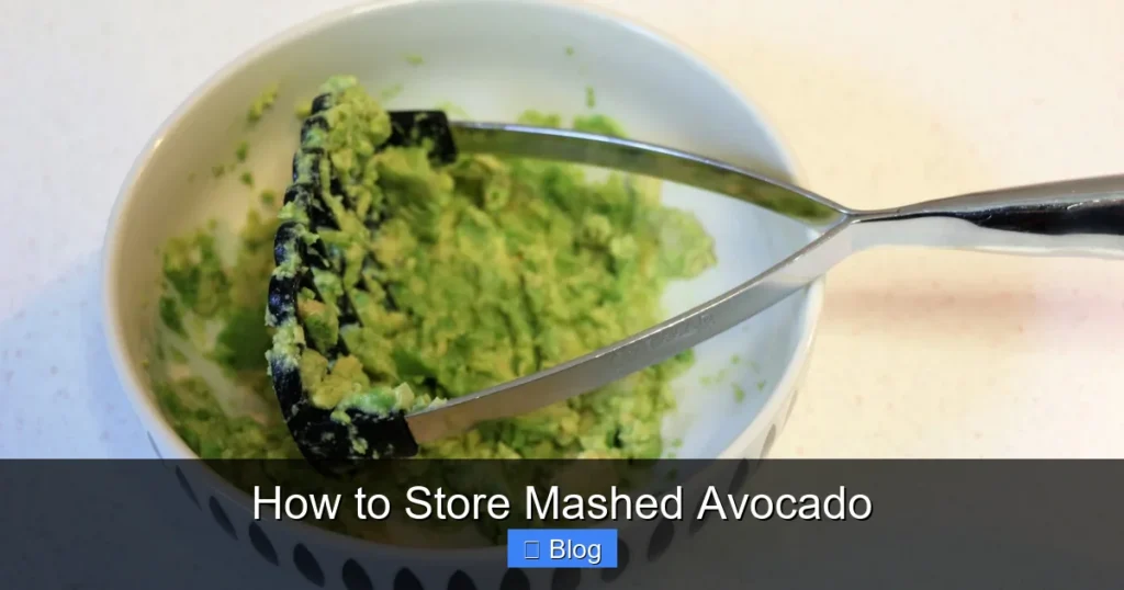 How to Store Mashed Avocado