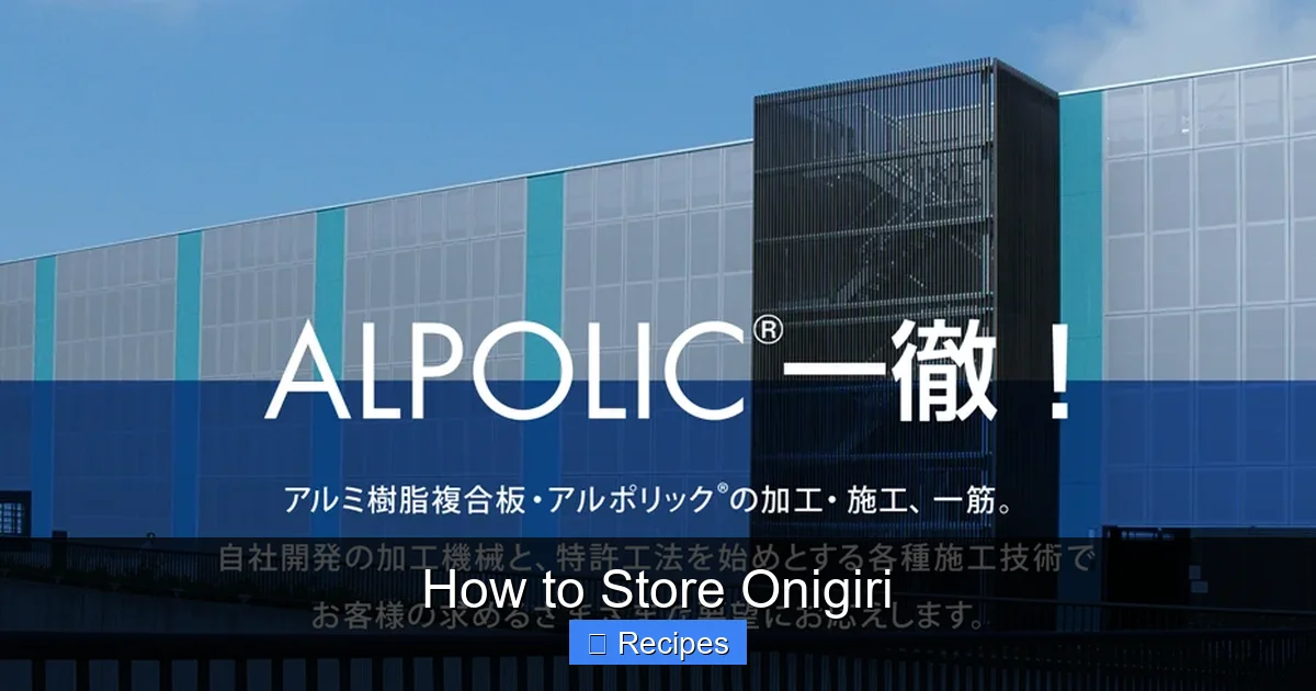 How to Store Onigiri