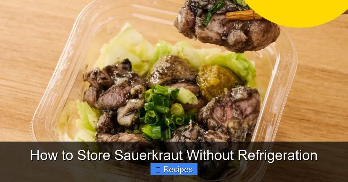 How to Store Sauerkraut Without Refrigeration