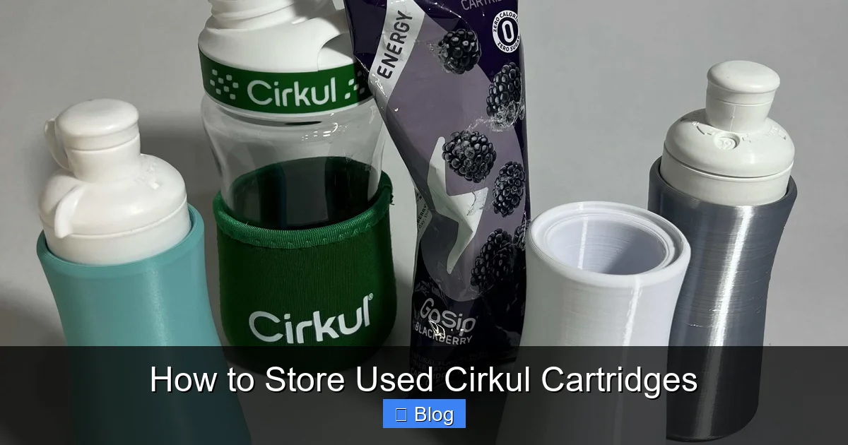 How to Store Used Cirkul Cartridges