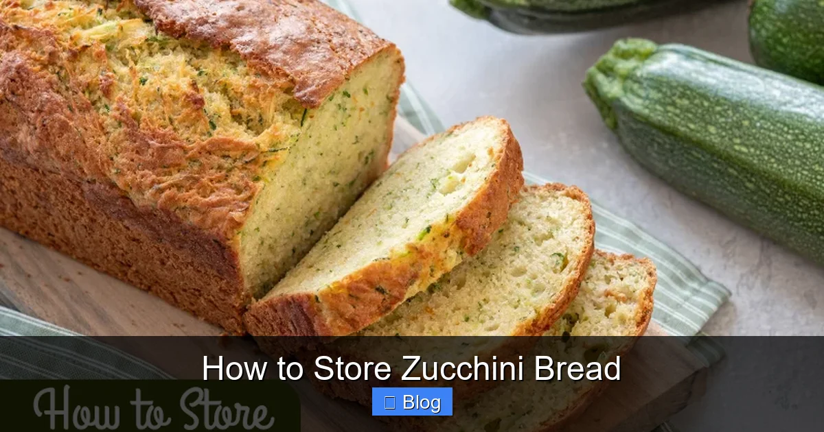 How to Store Zucchini Bread