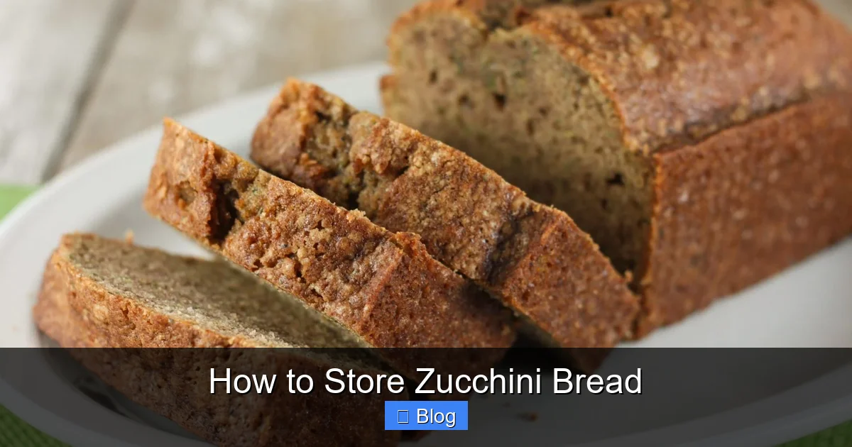 How to Store Zucchini Bread