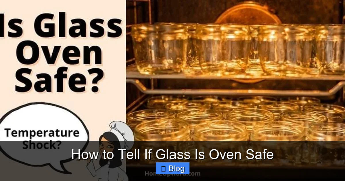 How to Tell If Glass Is Oven Safe