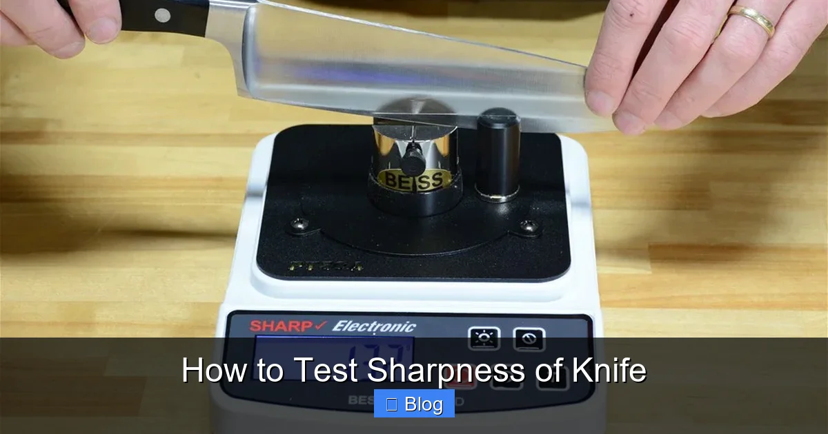 How to Test Sharpness of Knife