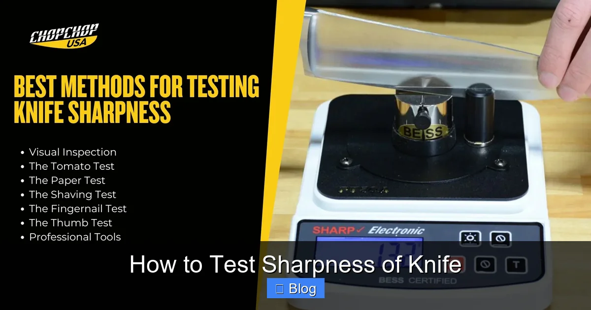 How to Test Sharpness of Knife
