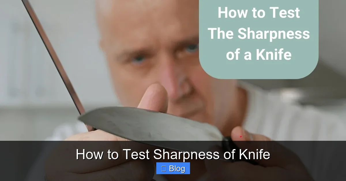 How to Test Sharpness of Knife