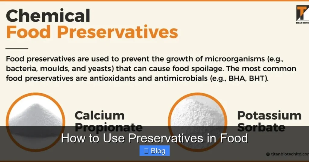 How to Use Preservatives in Food