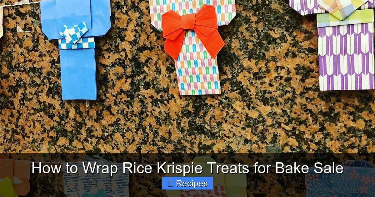 How to Wrap Rice Krispie Treats for Bake Sale
