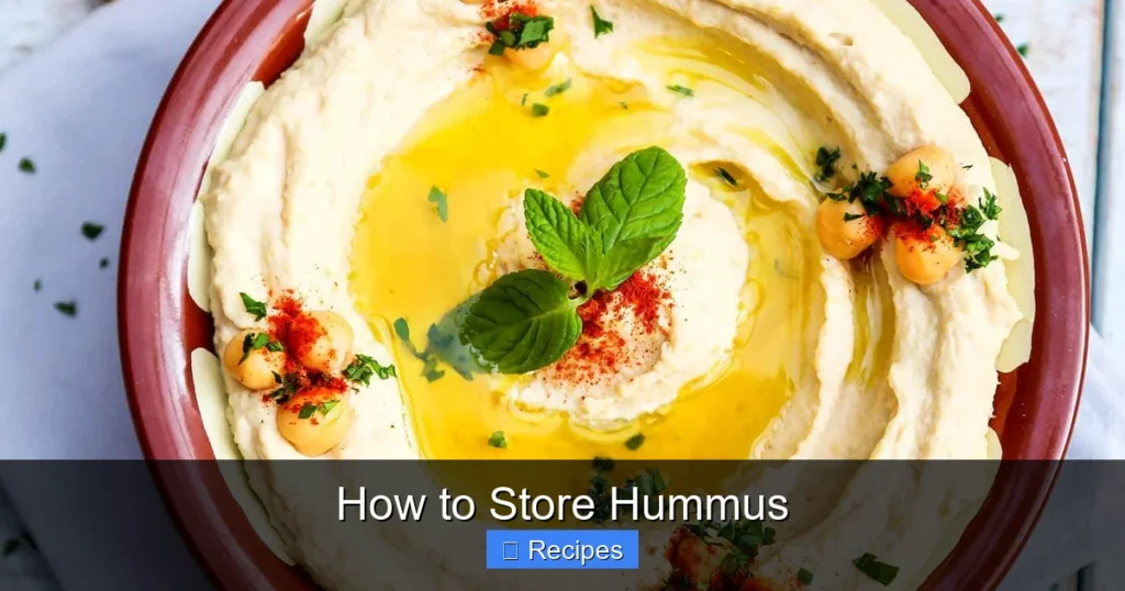 How to Store Hummus
