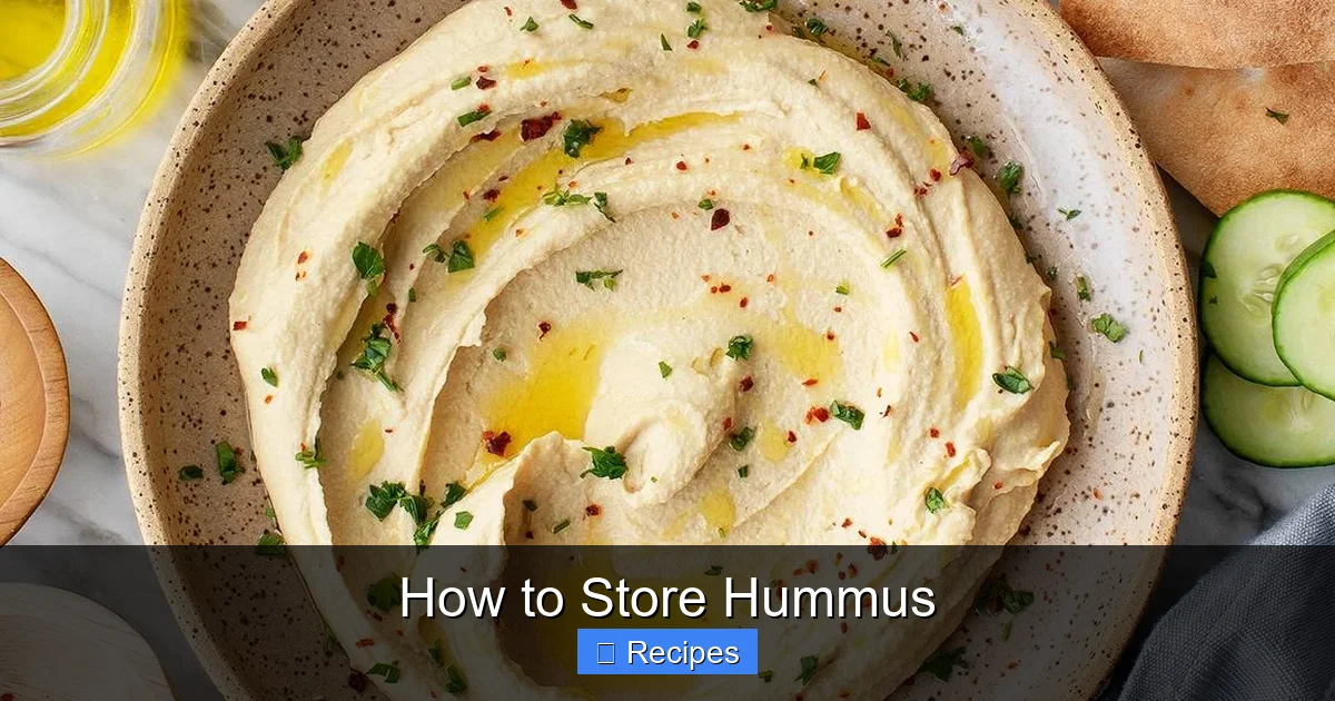 How to Store Hummus