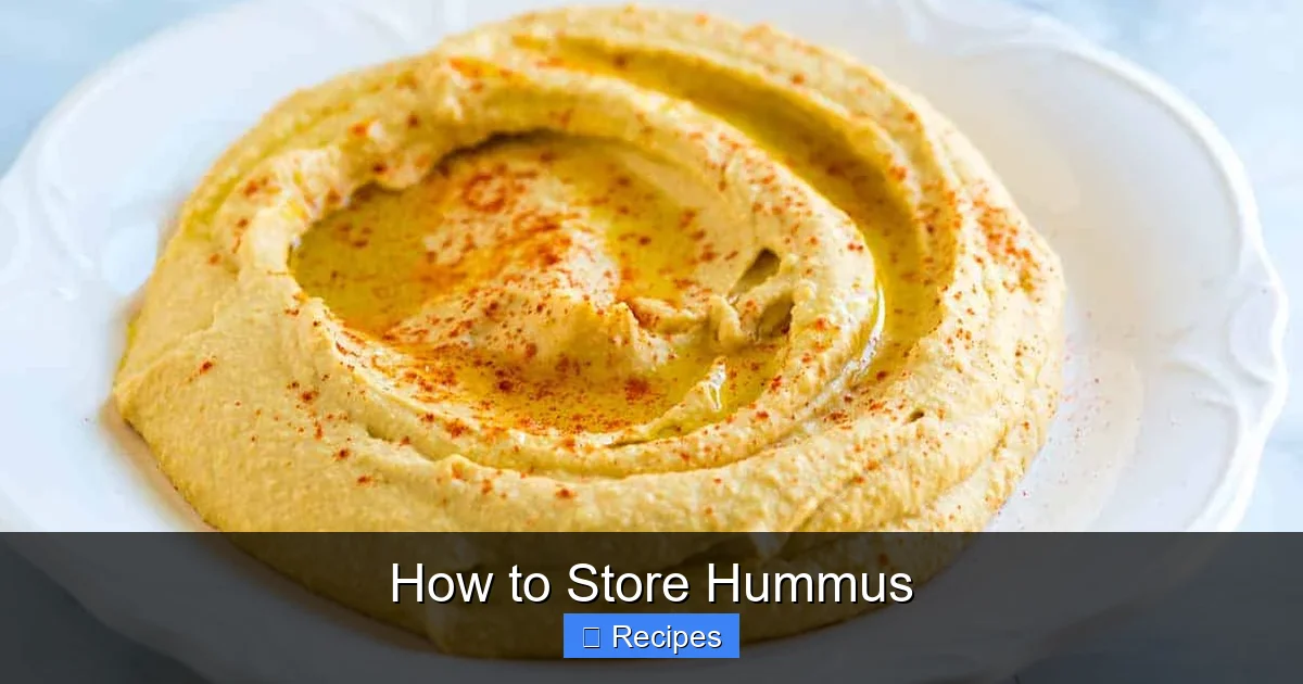 How to Store Hummus
