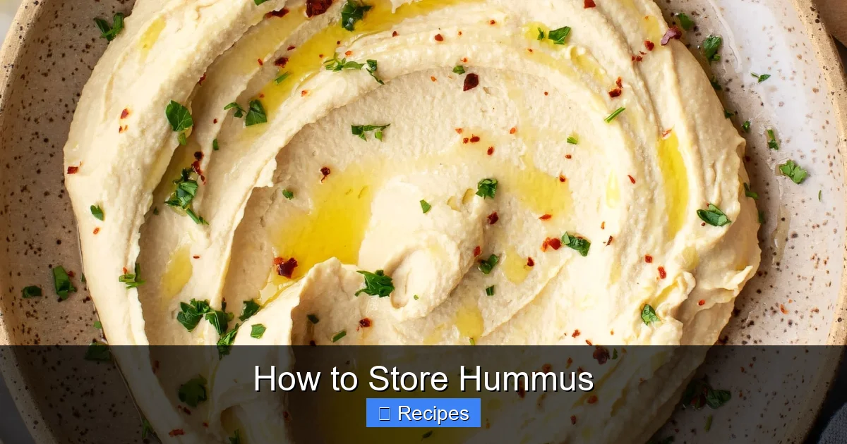 How to Store Hummus