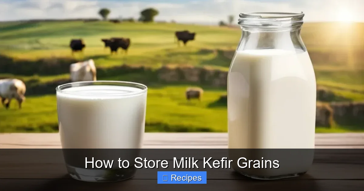 How to Store Milk Kefir Grains