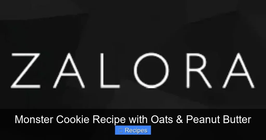 Monster Cookie Recipe with Oats & Peanut Butter