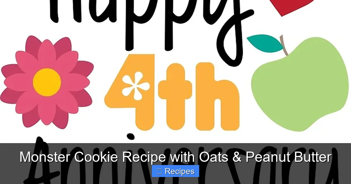 Monster Cookie Recipe with Oats & Peanut Butter