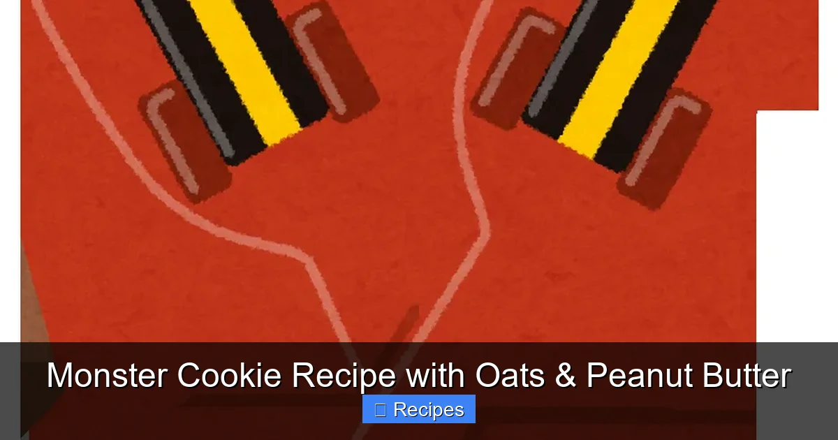 Monster Cookie Recipe with Oats & Peanut Butter