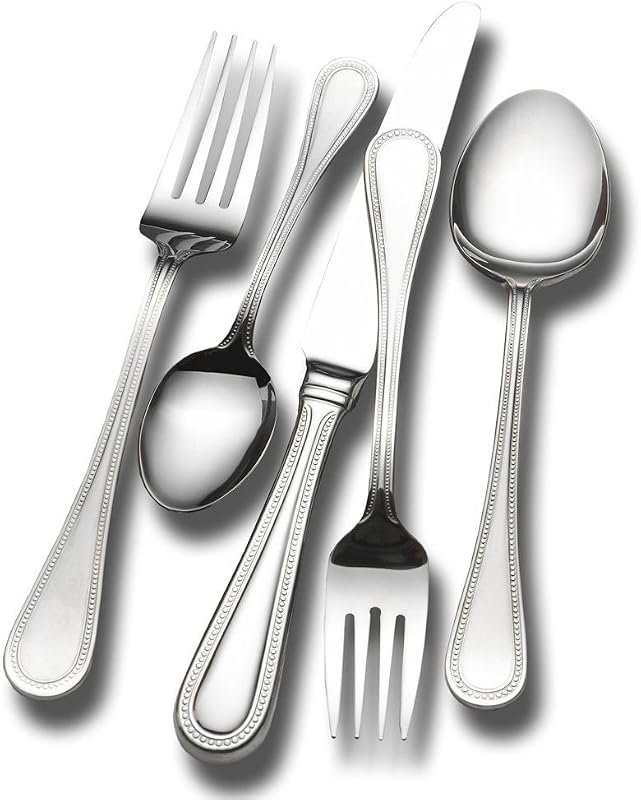 Wallace Continental Bead 65-Piece Flatware Set for 12, 18/10 Stainless