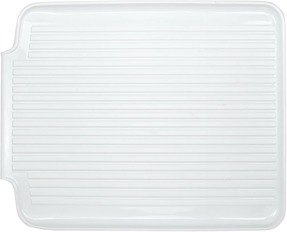 Better Houseware Dish Drain Board for Kitchen Counter, White, Shields