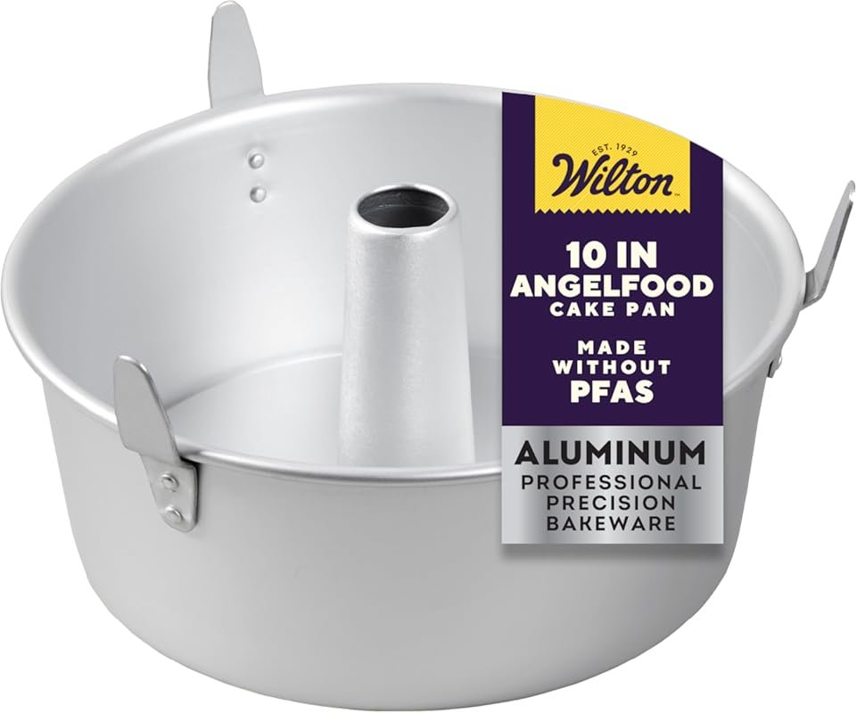 Wilton 10x4 Inch Natural Anodized Aluminum Angel Food Tube Cake Pan, P
