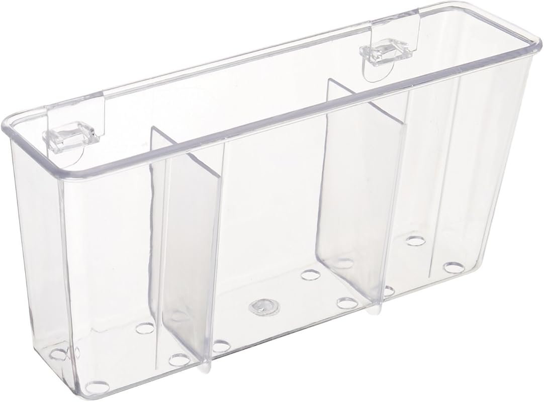 Clear Cutlery Holder for Drawer, 4.5x7.75x2.25 Inches, Plastic Utensil