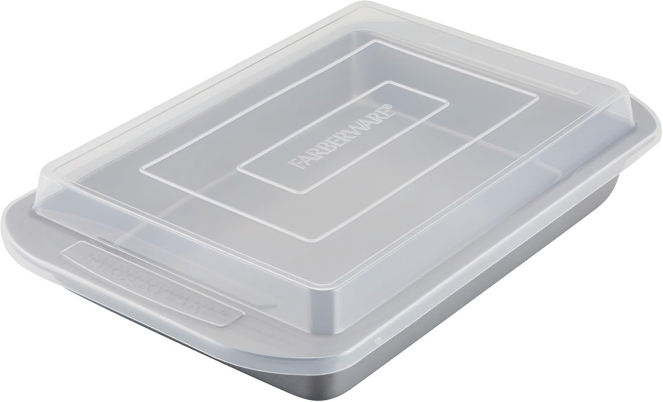 Farberware Nonstick Bakeware Rectangular Cake Pan with Lid