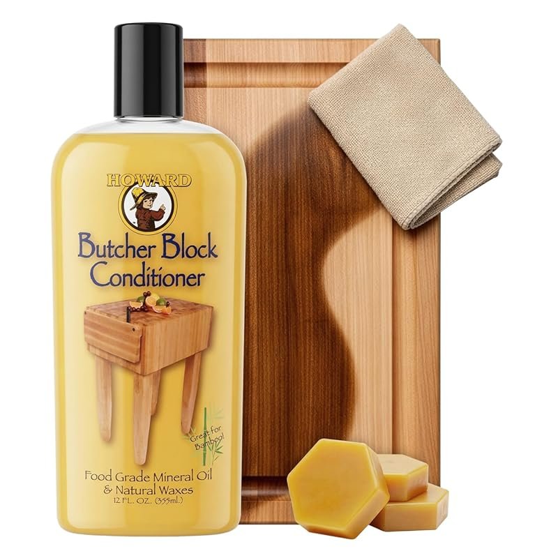 Howard Products Butcher Block Conditioner and Food Grade Mineral Oil f