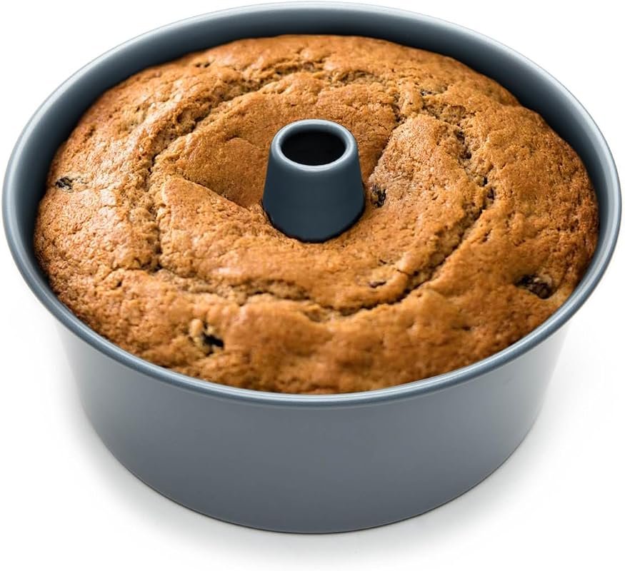 Fox Run 10x10x4.5 Inch Non-Stick Angel Food Cake Pan with Removable Bo
