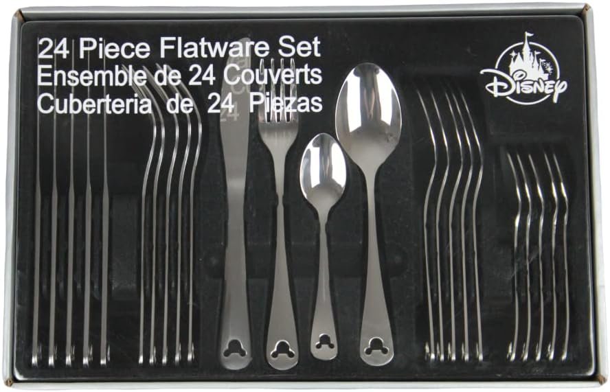 Disney Theme Park Exclusive Mickey Icon 24 Piece Flatware Set – Perfec