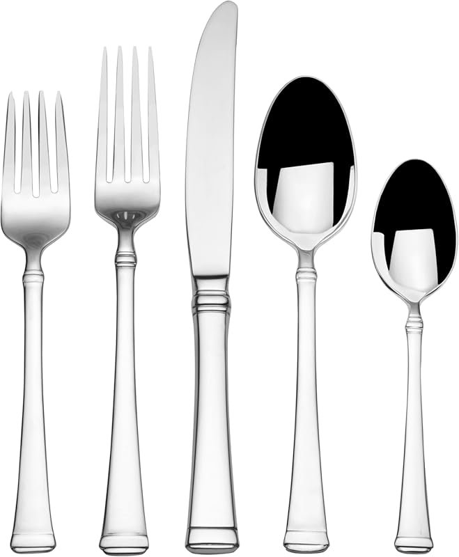Mikasa Harmony 65-Piece Silverware Set for 12, 18/10 Stainless Steel F