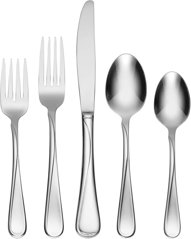 Oneida Flight 65-Piece Everyday Flatware Set for 12, 18/0 Stainless St