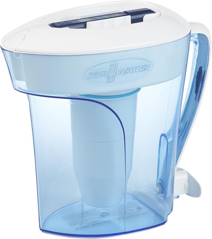ZeroWater 10-Cup Ready-Pour 5-Stage Water Filter Pitcher, IAPMO Certif