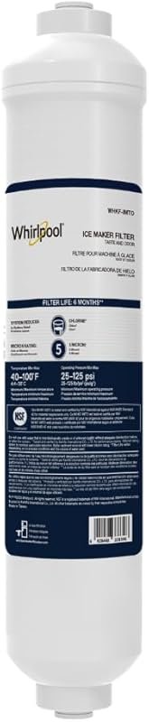 Whirlpool WHKF-IMTO Inline Water Filter with 1/4