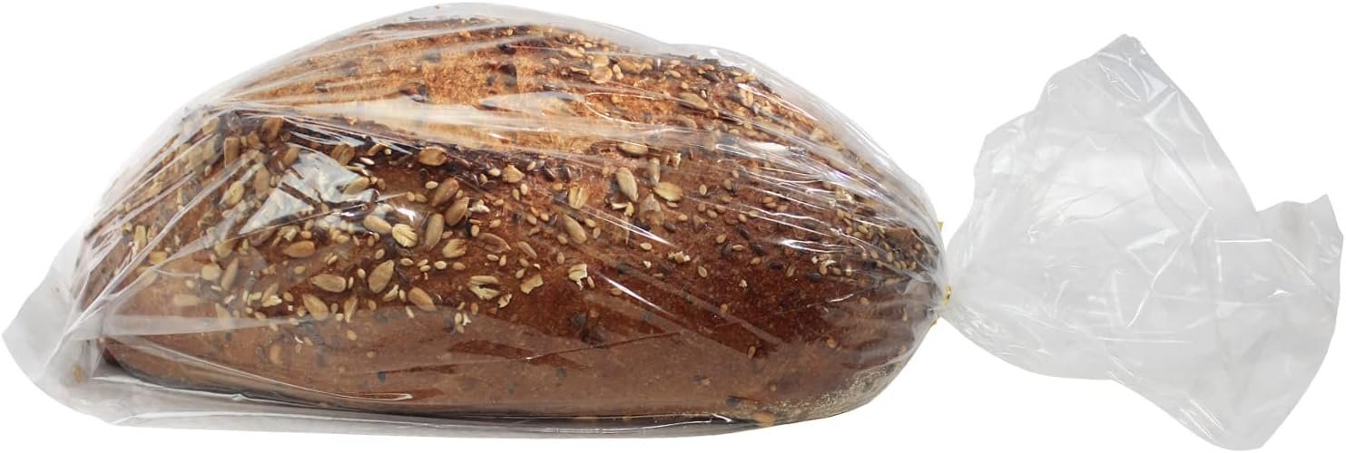 Reusable Bread Bags with Ties, 100 Clear Bags and 100 Ties for Homemad