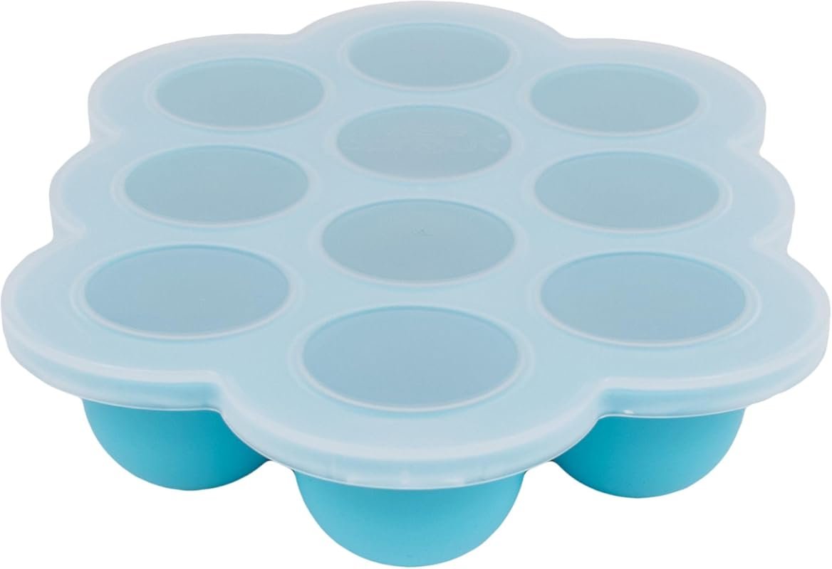 WeeSprout Silicone Freezer Tray with Clip on Lid, Perfect Food Storage