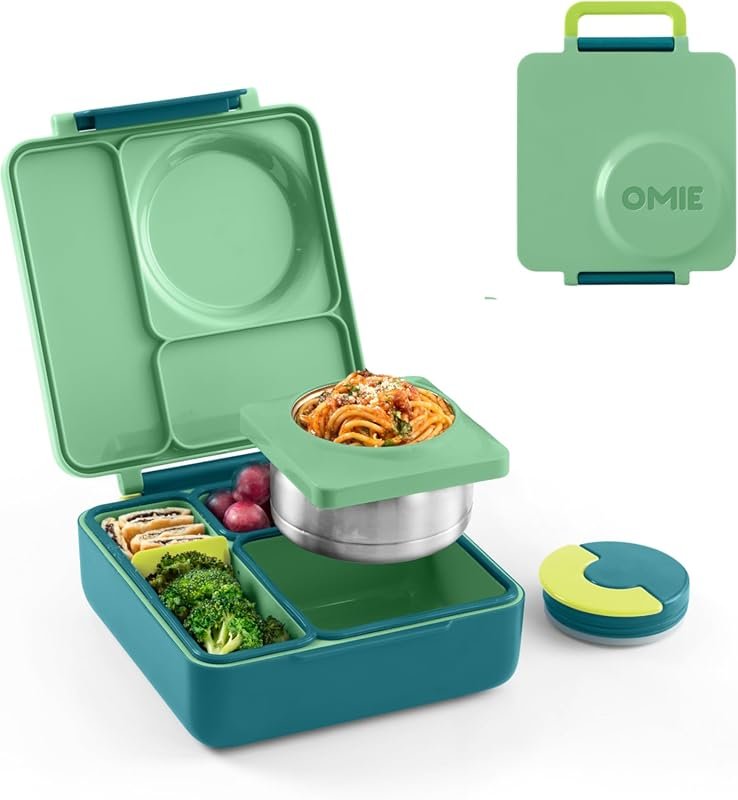 OmieBox Insulated Bento Lunch Box for Kids with Leak-Proof Thermos Foo
