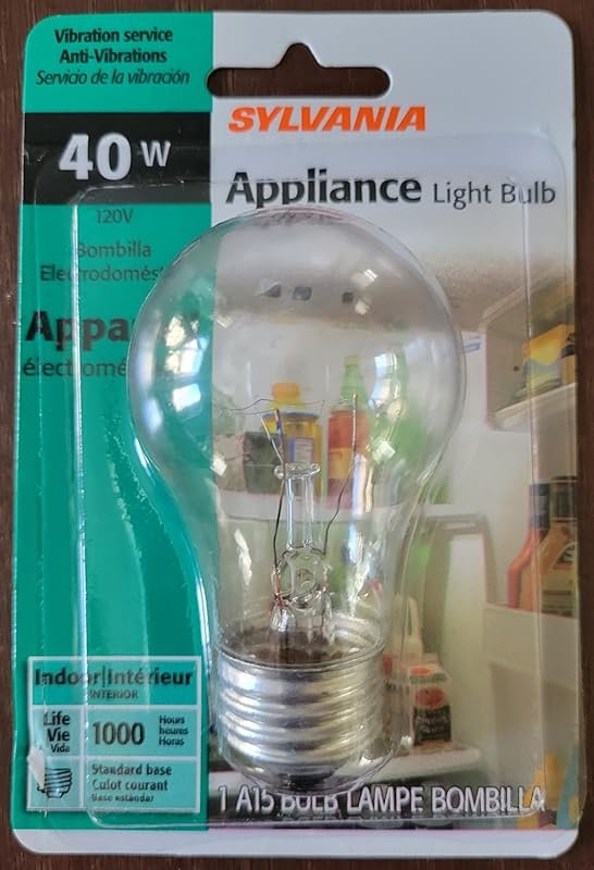 Sylvania 40W Appliance Light Bulb 40Acl, Incandescent, High Temp Resis