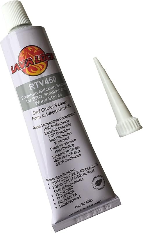 LavaLock Food Safe BBQ Grade High Temp RTV Silicone Adhesive Clear 3 O