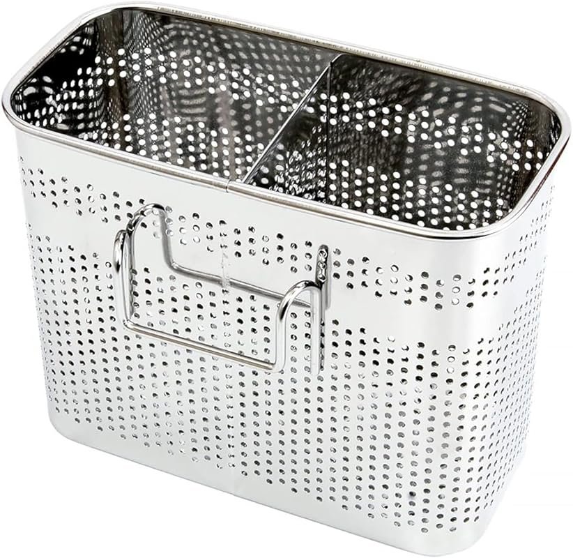 Stainless Steel Kitchen Utensils Chopsticks Holder Drying Rack Basket