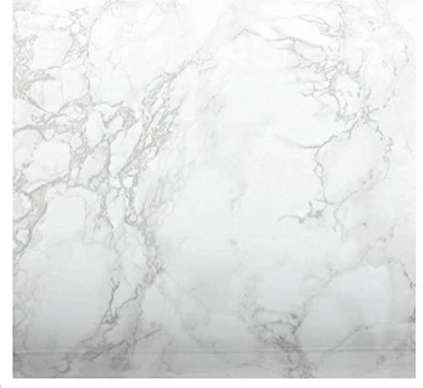 EZ FAUX DECOR 36x240 Inch White Marble Contact Paper, Waterproof Peel 